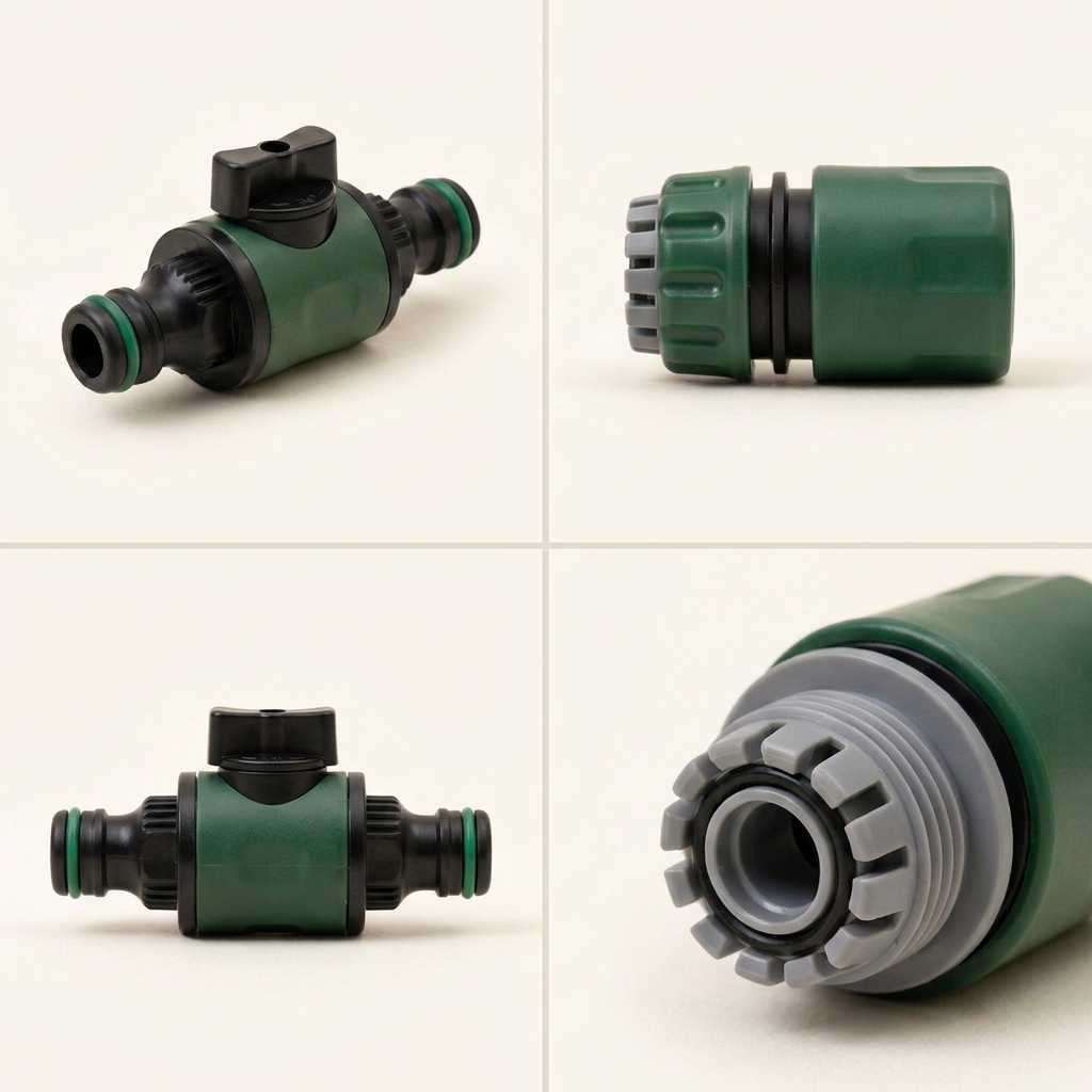 Hose and tap connector for a standard 3/4 inch outdoor tap